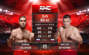 Видео боя Ахмад Гасанов – Виктор Вечерин AMC Fight Nights 106