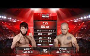 Видео боя Анзор Чакаев – Руслан Хайрулин AMC Fight Nights 100