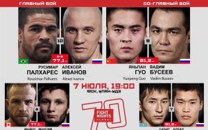 Файткард турнира FIGHT NIGHTS GLOBAL 70