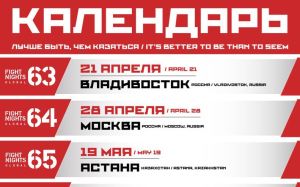 Календарь ближайших турниров лиги FIGHT NIGHTS GLOBAL