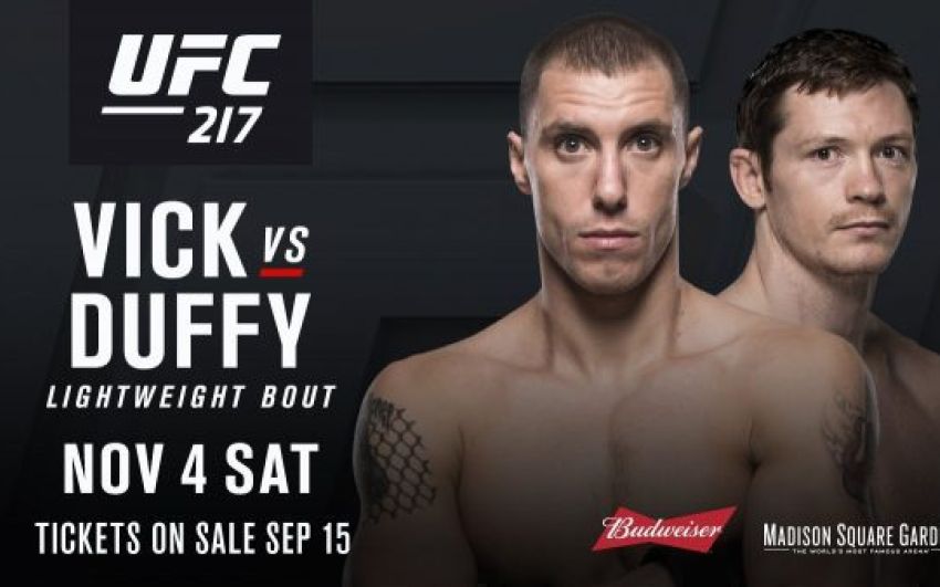 Видео боя Джеймс Вик - Джозеф Даффи UFC 217