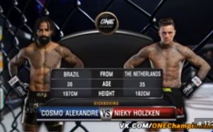 Видео боя Никки Хольцкен - Космо Александре One Championship: Warrior's Dream