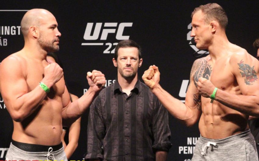 Видео боя Талес Лейтс - Джек Херманссон UFC 224