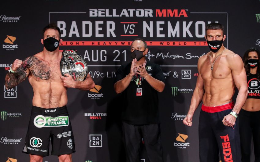 Результаты взвешивания турнира Bellator 244: Райан Бейдер - Вадим Немков