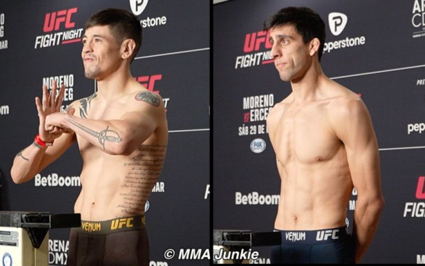 Результаты взвешивания турнира UFC on ESPN 64