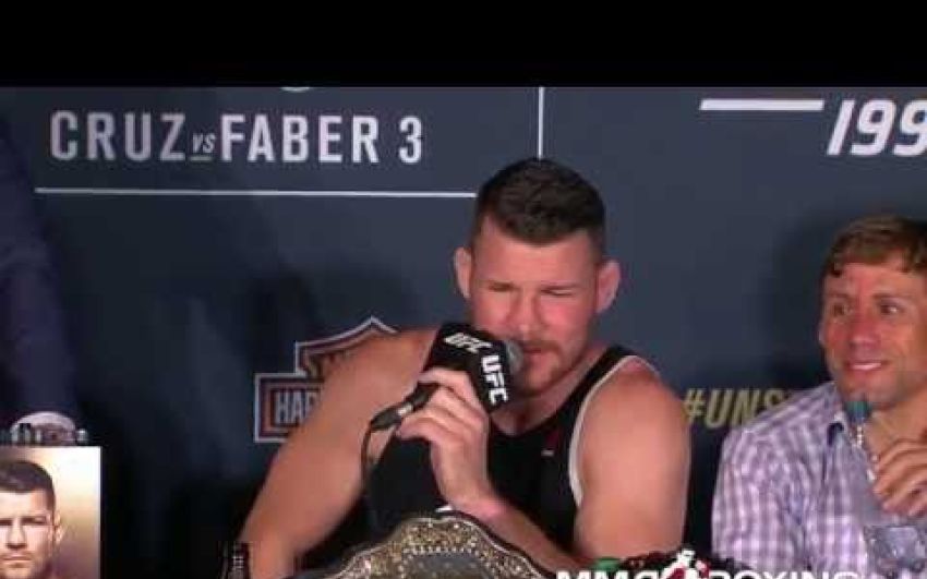 Перепалка Майкла Биспинга и Люка Рокхолда на конференции после UFC 199 + разборка Доминика Круза и Юрайи Фабера