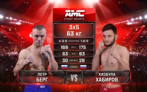 Видео боя Петр Берг – Хизбула Хабиров AMC Fight Nights "Кубок Донского атамана"