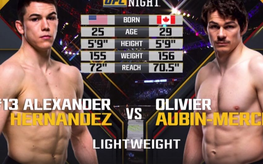 Видео боя Александер Эрнандес - Оливье Обин-Мерсье UFC on FOX 30