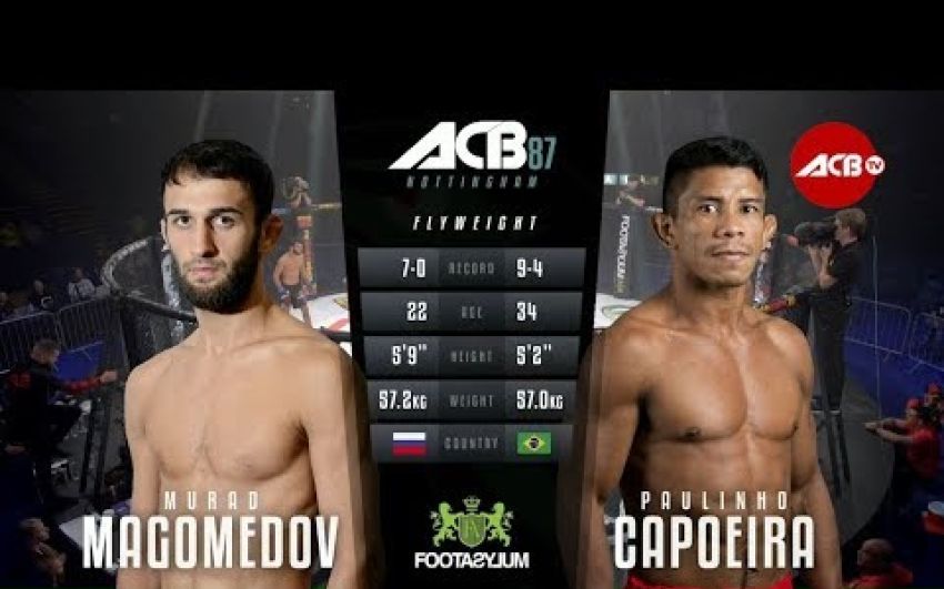 Видео боя ACB Мурад Магомедов - Паульньо Капоэйра 87