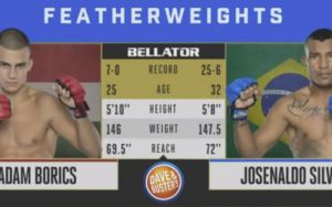 Видео боя Адам Борикс - Джозенальдо Сильва Bellator 205