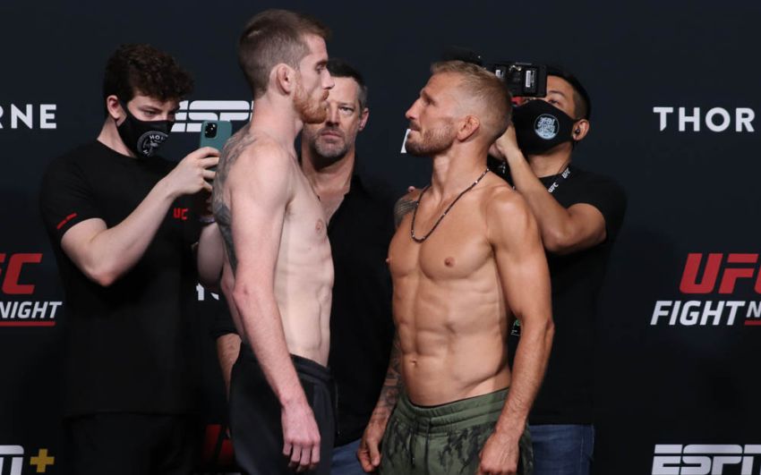 Видео боя Ти Джей Диллашоу - Кори Сандхаген UFC on ESPN 27