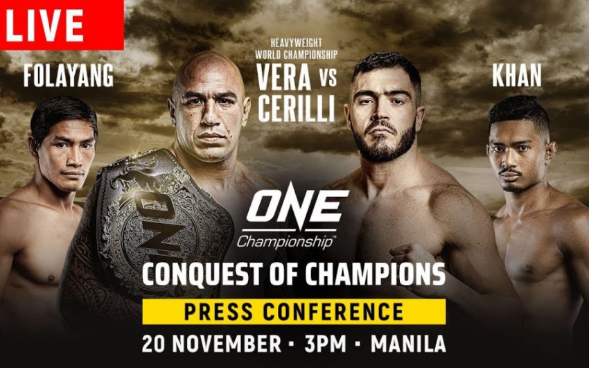 Прямая трансляция ONE Championship: Conquest of Champions: Брэндон Вера – Мауро Кирилли