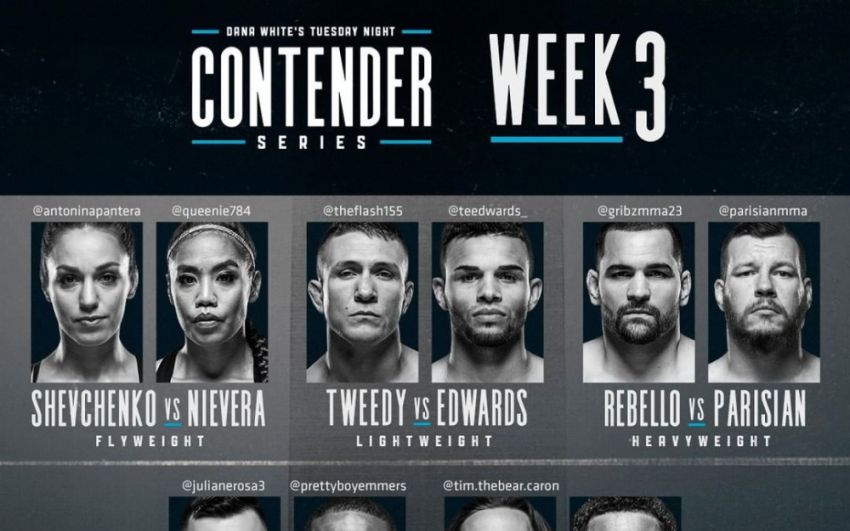 Прямая трансляция Dana White’s Tuesday Night Contender Series: Антонина Шевченко - Джейми Ниевара