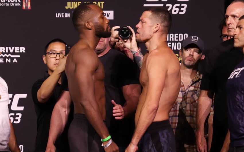 Видео боя Нейт Диас - Леон Эдвардс UFC 263
