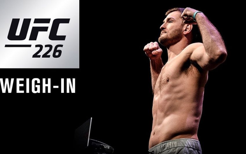 Видео взвешивания участников турнира UFC 226