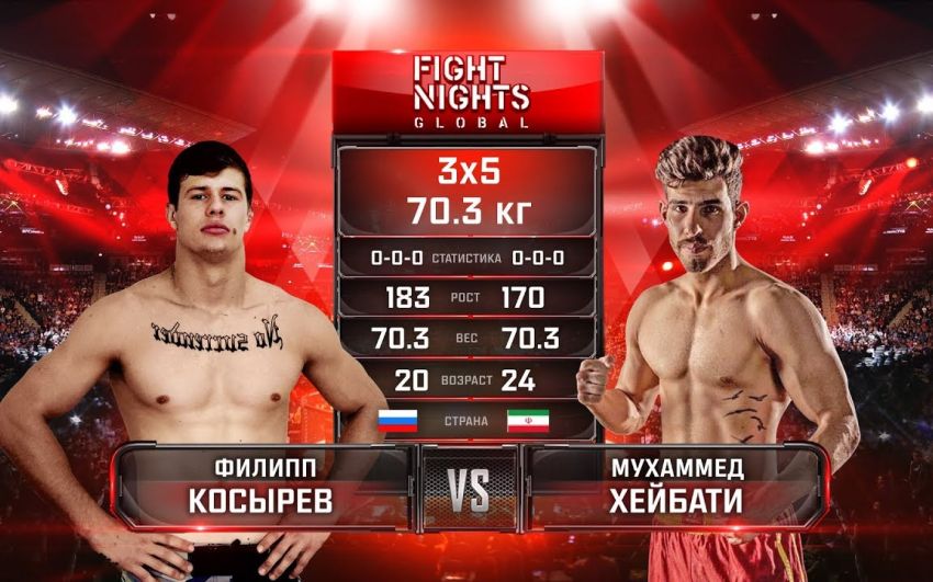 Видео боя Филипп Косырев - Мохаммед Хейбати Fight Nights Global 94