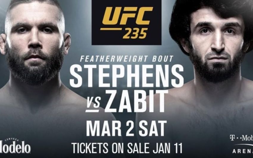 Видео боя Забит Магомедшарипов - Джереми Стивенс UFC 235