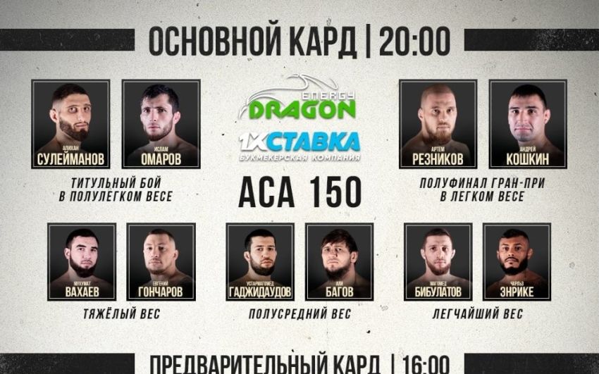 Видео боя Сиро Родригез – Гаджимурад Хирамагомедов ACA 150