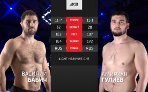 Видео боя Василий Бабич - Амирхан Гулиев ACA 131