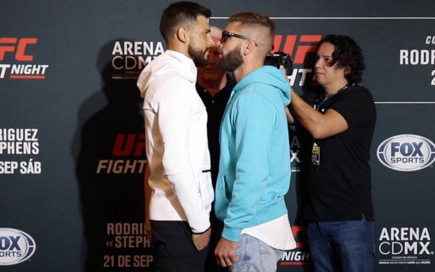 Битвы взглядов участников турнира UFC Fight Night 159: Яир Родригес - Джереми Стивенс