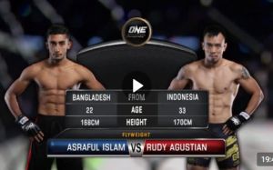 Видео боя Руди Агустиан - Асрафул Ислам One Championship: Conquest of Champions