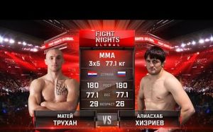 Видео боя Матей Трухан - Алиасхаб Хизриев Fight Nights Global 62
