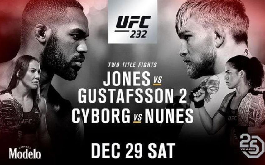 Файткард турнира UFC 232: Джон Джонс - Александр Густафссон