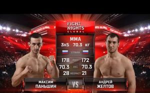 Видео боя Максим Паньшин - Андрей Желтов Fight Nights Global 61