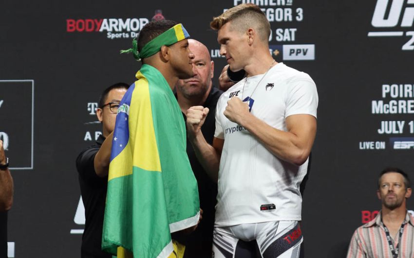 Видео боя Гилберт Бернс - Стивен Томпсон UFC 264