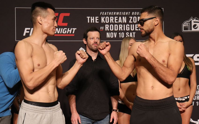 Видео боя Яир Родригес - Чен Сон Джон UFC Fight Night 139