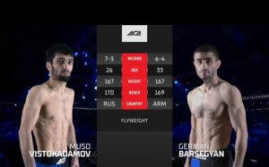Видео боя Мусо Вистокадамов – Герман Барсегян ACA 156