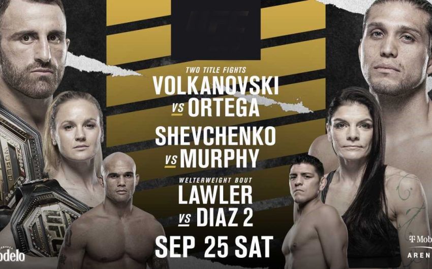 Ставки на UFC 266: Коэффициенты букмекеров на турнир Александр Волкановски - Брайан Ортега, Валентина Шевченко - Лорен Мерфи