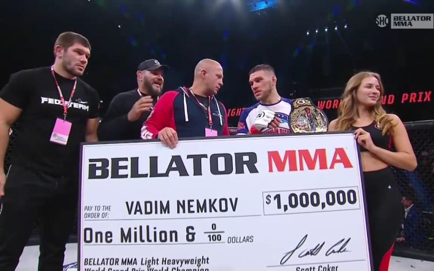 Вадим Немков победил Кори Андерсона в финале Гран-при Bellator в полутяжелом весе