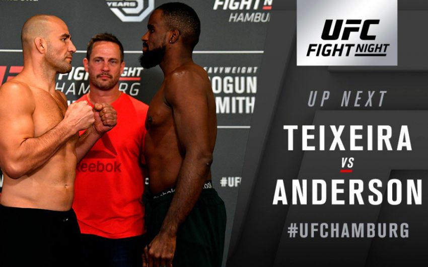 Видео боя Гловер Тейшейра - Кори Андерсон UFC Fight Night 134