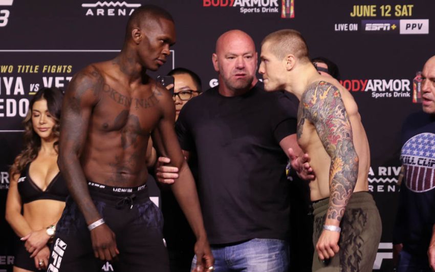 Видео боя Исраэль Адесанья - Марвин Веттори UFC 263