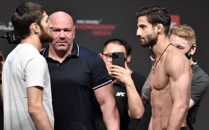 Видео боя Тагир Уланбеков - Аллан Насименту UFC 267