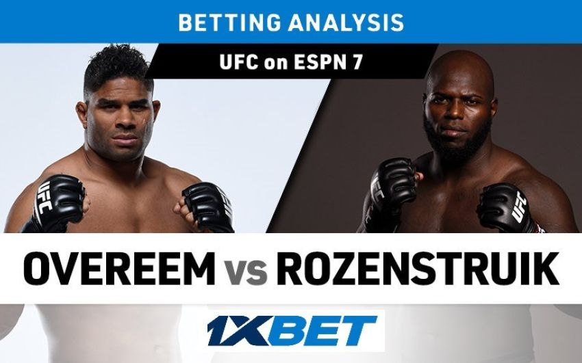 Ставки на UFC on ESPN 7: Коэффициенты букмекеров на турнир Алистар Оверим - Жаирзиньо Розенштруйк