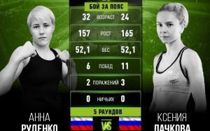 Видео боя Ксения Лачкова - Анна Руденко GFC 25