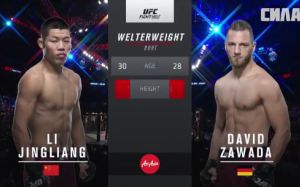 Видео боя Ли Джинлианг — Давид Завада, UFC Fight Night 141