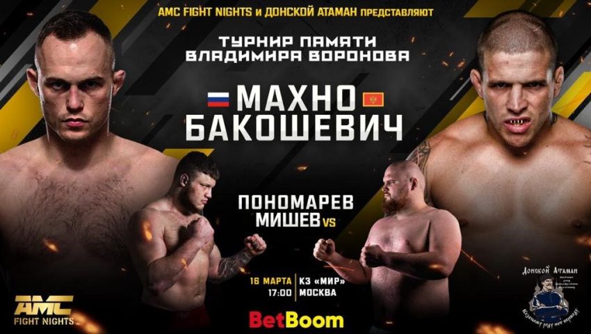Прямая трансляция турнира AMC Fight Nights памяти Владимира Воронова