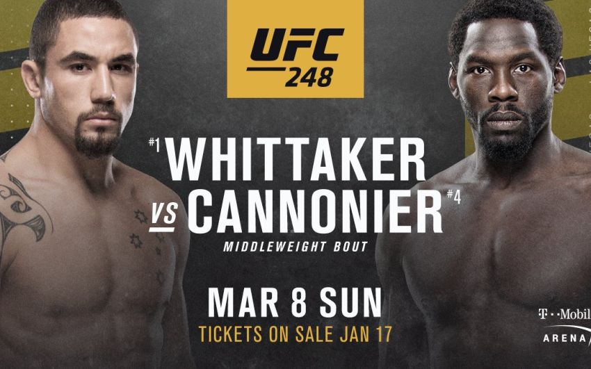 Официально: Роберт Уиттакер против Джареда Каннонье на UFC 248