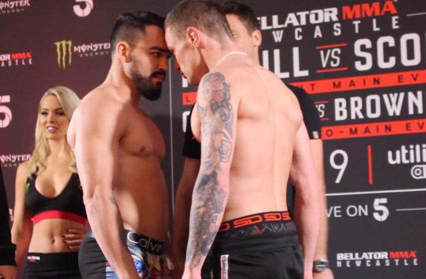 Результаты взвешивания участников турнира Bellator Newcastle: Питбуль - Скоуп