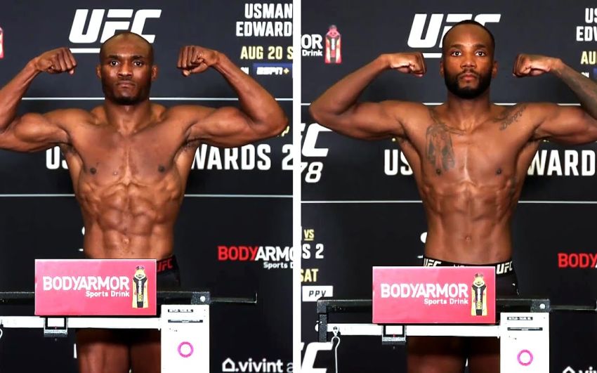 Результаты взвешивания турнира UFC 278