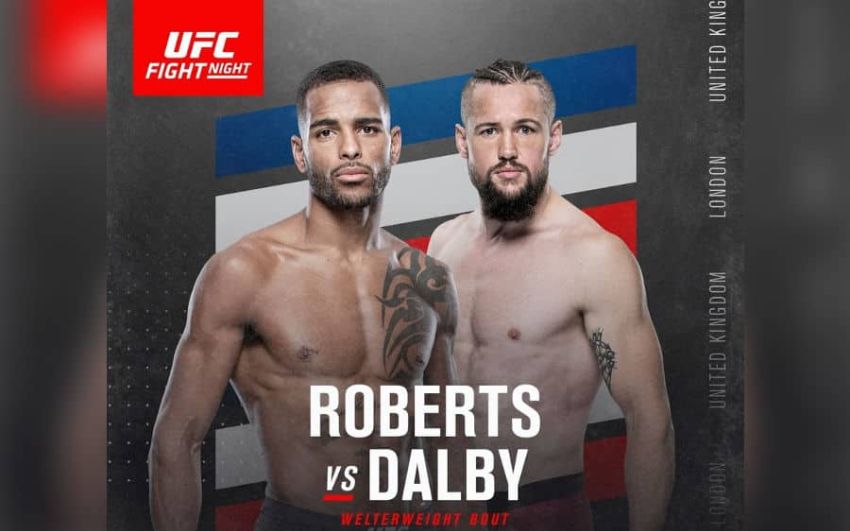 Дэнни Робертс против Николаса Далби на мартовском турнире UFC в Лондоне