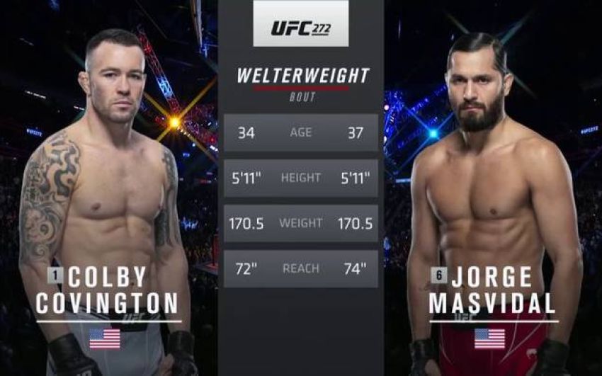 Видео боя Колби Ковингтон – Хорхе Масвидаль UFC 272