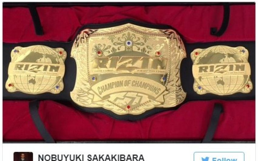 "Пояс гран-при Rizin готов" - твиттер Нобуюки Сакакибары