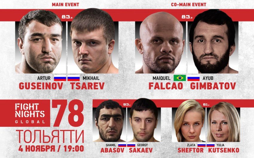 Файткард турнира FIGHT NIGHTS GLOBAL 78