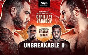 Прямая трансляция ONE Championship: Unbreakable 2: Абдулбасир Вагабов – Мауро Черилли