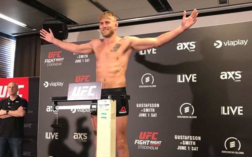 Результаты взвешивания турнира UFC Fight Night 153: Александр Густафссон - Энтони Смит