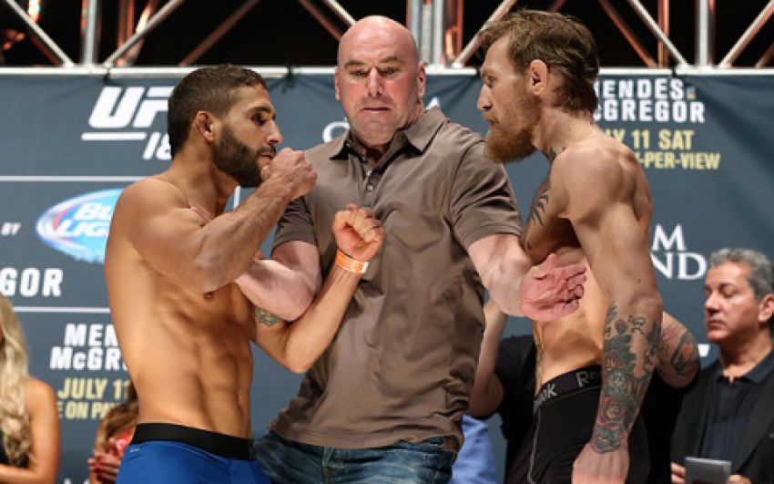 Видео боя Конор МакГрегор - Чед Мендес UFC 189